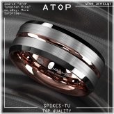 Rose Brushed Tungsten Men's Ring