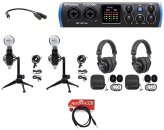 Dynamic Duo Podcast Recording Bundle with Studio-Grade Presonus Interface and Stands