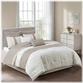Arlie Khaki Queen Comforter Set