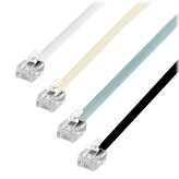 Modular Telephone Extension Cable - 50ft Length and 4 Color Options