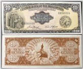 1949 Philippines 10 Pesos Banknote