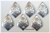 Sterling Silver Plated Kite Shape Findings - 6 Piece Lot