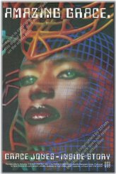 1986 Grace Jones Inside Story Album Release Vintage Print Ad