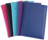 Rainbow Passport Protector - Colorful PU Leather Travel Document Holder