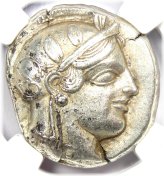 Athena Owl Tetradrachm Coin (440-404 BC) - NGC XF (EF)