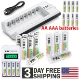 PowerPulse Rechargeable Battery Set with Smart Charger
