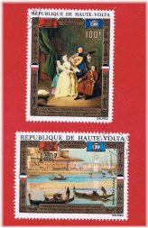 Burkina Faso Artistic Treasures Stamp Set