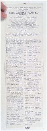 1933 Earl Carroll Vanities Program - 9th Edition