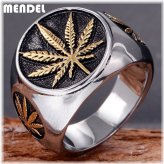 Golden Leaf Ring for Men