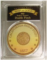 1857 S.S. Central America Shipwreck Double Pinch Gold Dust PCGS