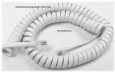 Snowy Spiral Handset Extension Cord