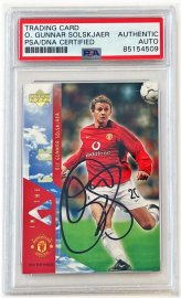 Solskjaer Autographed Trading Card