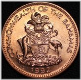 Bahamas 1992 1 Cent UNC World Coin #651