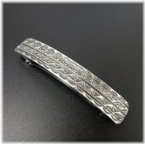 Silver Stamped Navajo Hair Clip