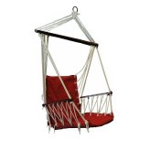 Red Hammock Swing Chair with Cushion Seat