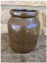 Rustic Stoneware Collared Crock