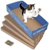 Feline Haven: 3-Piece Cat Scratch Cardboard Set
