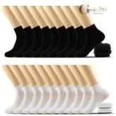 Black and White Cotton Low Cut Sports Socks for Men