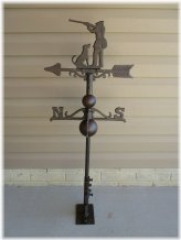 Rustic Hunter and Dog Weathervane