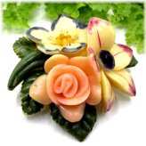 Weeber-ish Celluloid Flower Button by Irving Silverman