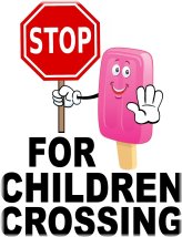 Child Safety Crossing Decal for Food Trucks