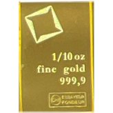 Valcambi Suisse 1/10 oz Fine Gold CombiBar™