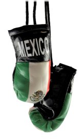 Mexican Pride Mini Boxing Gloves for Car Mirror Decoration