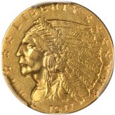 Indian Gold $2.50 Weak D PCGS AU Details Nice Strike