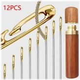 Self-Thread Stainless Steel Hand Sewing Needles Set