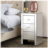Reflective Elegance Side Table