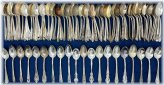 Fancy Oval Soup Spoons Set with 100 Unique Silverplate Patterns