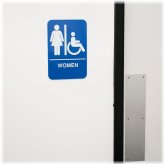 Accessible Women's Restroom Sign with Braille - USA Seller