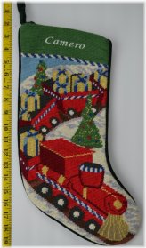 Festive Needlepoint Monogrammed Stocking