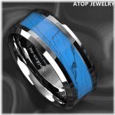 Turquoise Inlay Tungsten Carbide Ring