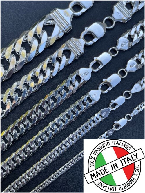 Solid Silver Double Curb Chain