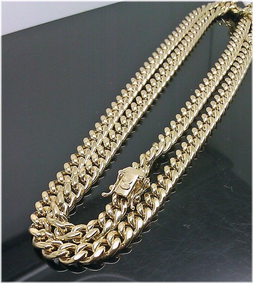 Golden Miami Link Necklace with Box Lock