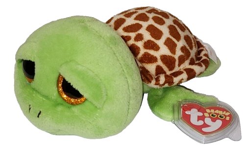 Green Glittery Turtle Beanie Baby with Mint Tag