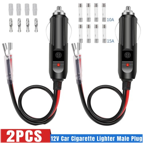 PowerPro Twin-Pack: 12V LED Lighter Plug with Fused Leads