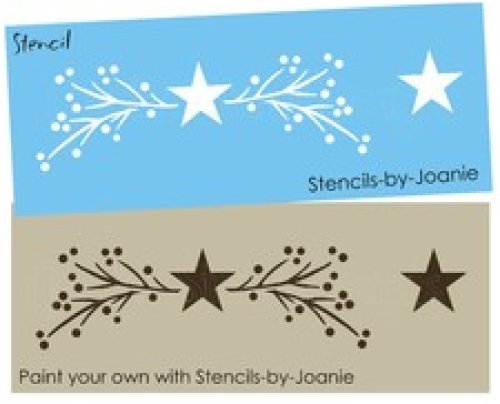 Rustic Branch Border Stencil