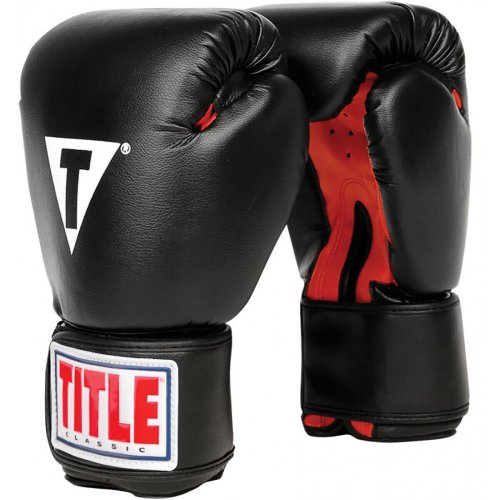 Classic Hook and Loop Training Gloves - Black/Red