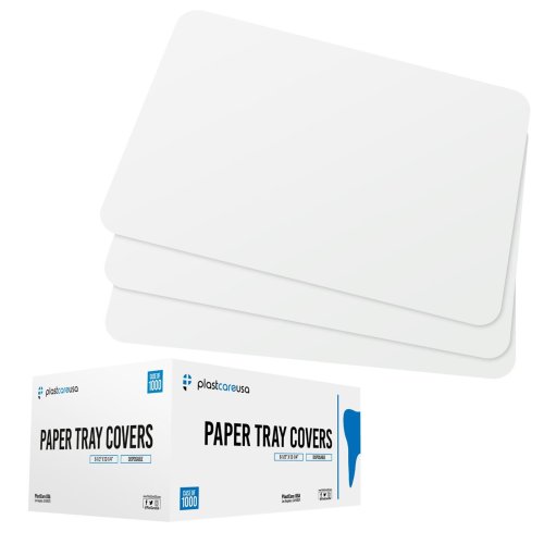 White Paper Covers for Dental Trays - Size B (2000 Pack)