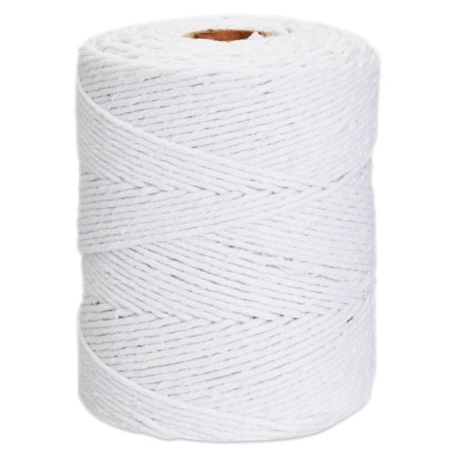 Snowy Twist: 200 Yards of 2mm Craft Cord for Macrame and Gift Wrapping