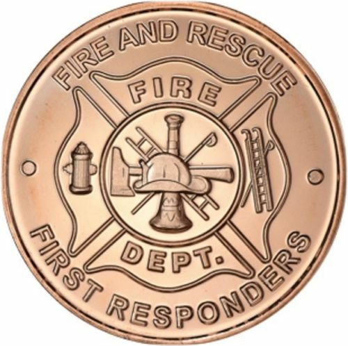 Firefighter Tribute Copper Round