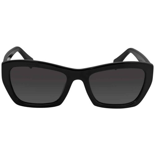 Slate Grey Rectangular Sunglasses by Ferragamo