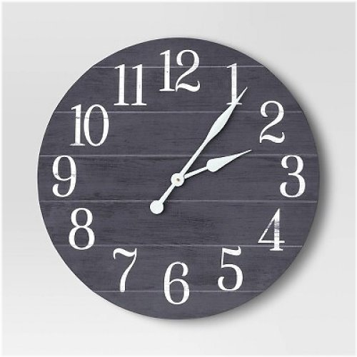 Farmhouse Black Wooden Timepiece