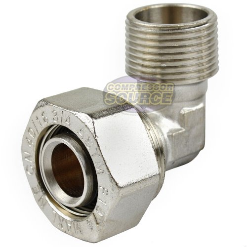 90 Degree Tubing Fitting with NPT Connection for Compressed Air Systems