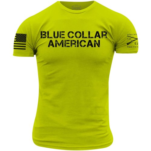 Safety Green Grunt Style T-Shirt - Blue Collar American