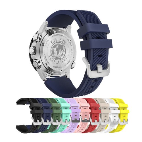 Rugged Silicone Quick Release Strap for Citizen Eco-Drive Watch