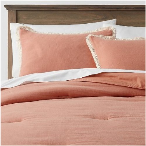 Terracotta Tassel Border Pillow Shams