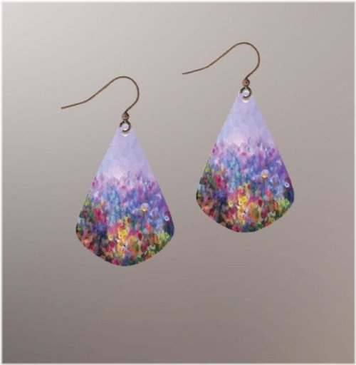Purple Blossom Artisan Earrings